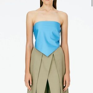 Tibi Eco Poplin Strapless Bandeau